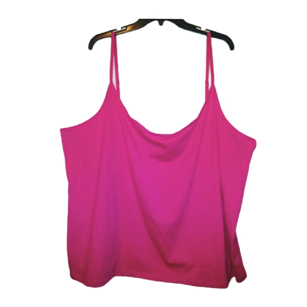3/$25 Boutique + Malibu Pink Camisole Top 5X - Picture 2 of 6